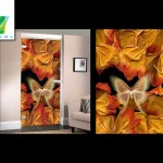 African Tulip art glass door viewcol
