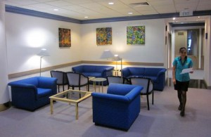 Artwork on display in business lounge, Cairns International Airport