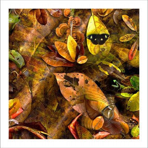 fp134. Leaf Matter 1 fabric patch