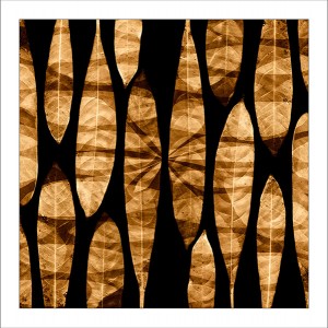 fp141. Leaves fabric patch